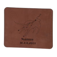 Mouse Pad aus Leder mit Gravur – „Brown“