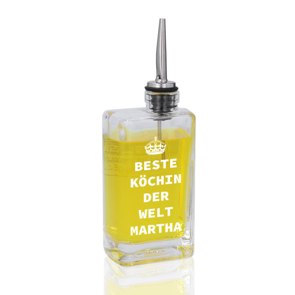 Olivenöl Flasche mit Ausgießer „Chios“ mit Gravur