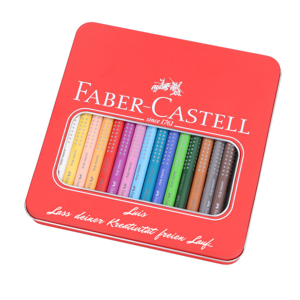 FABER CASTELL Buntstifte – Jumbo Colour Grip 16er Set im Metalletui