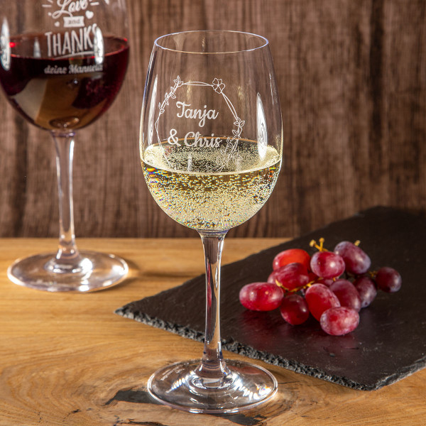 Weißweinglas mit Gravur „Languedoc“