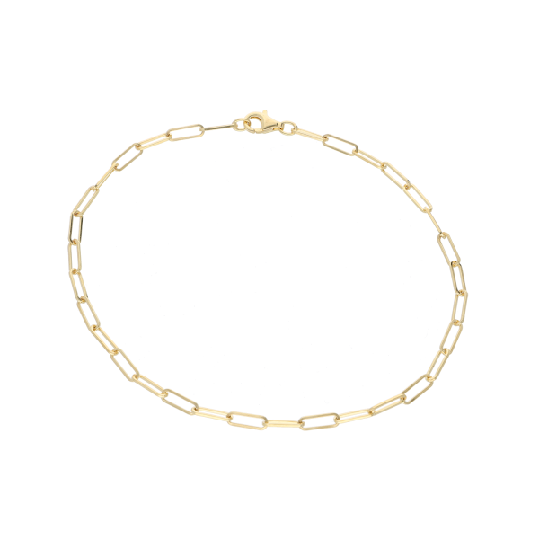 Fußkette „Ankerkette“ in gold – 925 Silber vergoldet (25 cm)