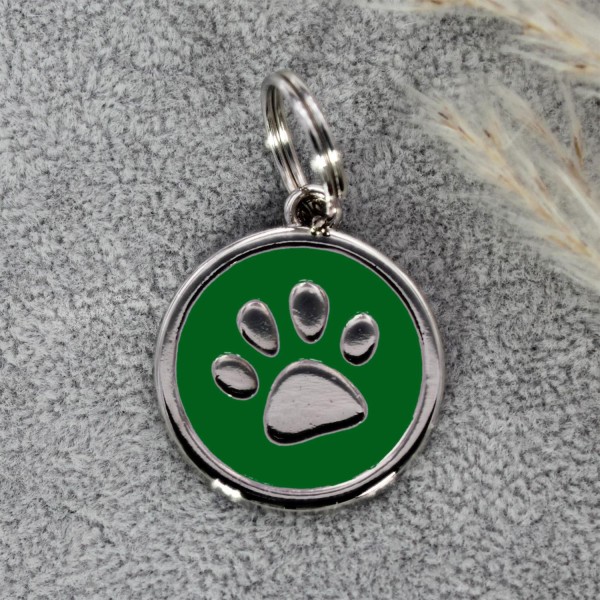 Hundemarke Rund - Farbe: Grün