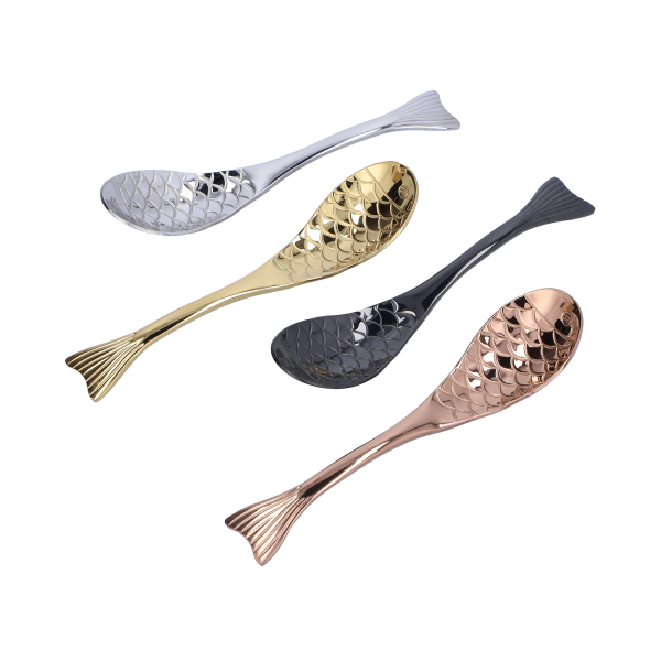Löffelset „Ozean“ – silber, gold, roségold und schwarz