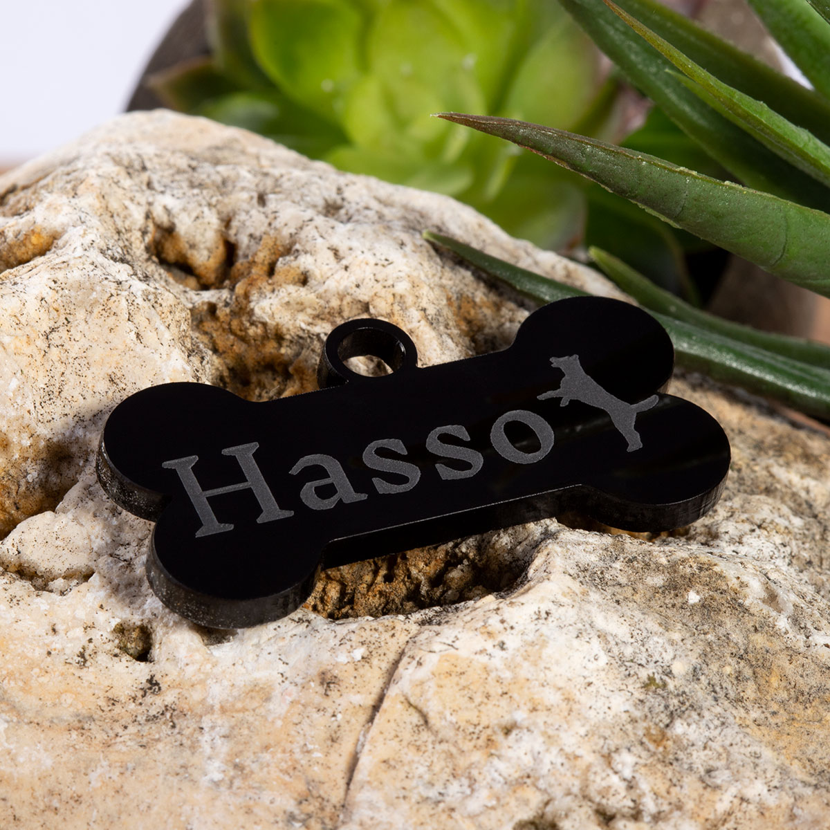 Große Hundemarke mit Gravur "Knochen" Tiermarke selbst gestalten! ♥