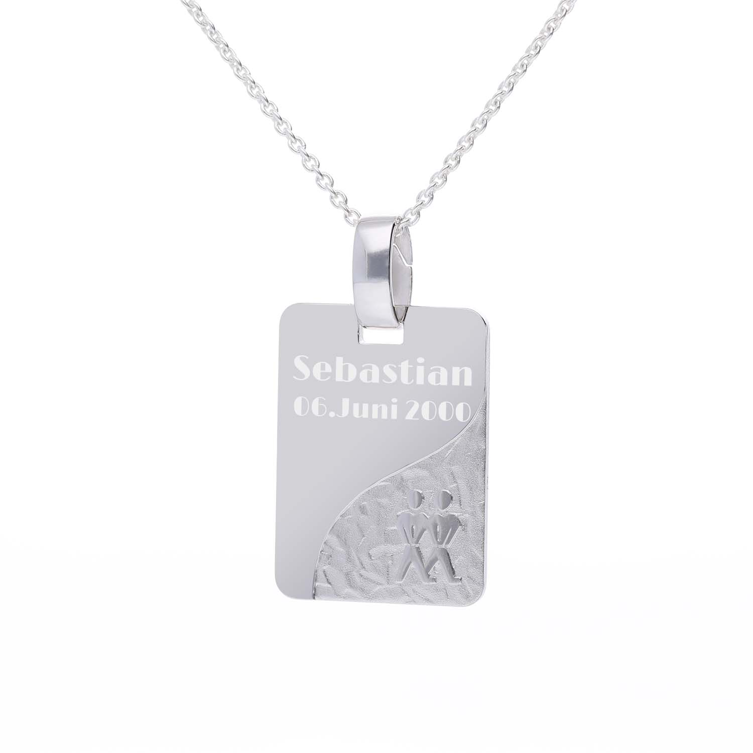 Anhänger My little Boy Junge mit Kette und Gravur auch Sternzeichen 925 Silber 
