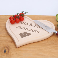 Schneidebrett mit Gravur aus Ahorn „Love“