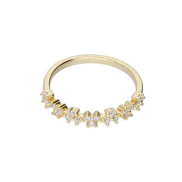 Ring mit Zirkonia in gold – 925 Silber vergoldet