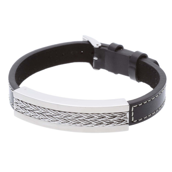 Lederarmband mit Flechtmuster für Männer (18-23cm)