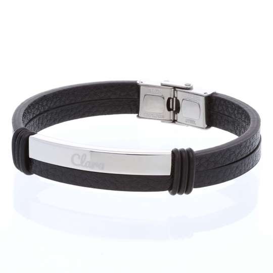 JewelryWe Personalisiertes Armband Aus Edelstahl & Silikon – Mit Gravur, Verstellbar, Für Männer & Frauen