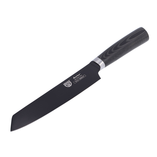 Asiatisches Küchenmesser mit Textil-Micarta Griff – 18 cm Klinge