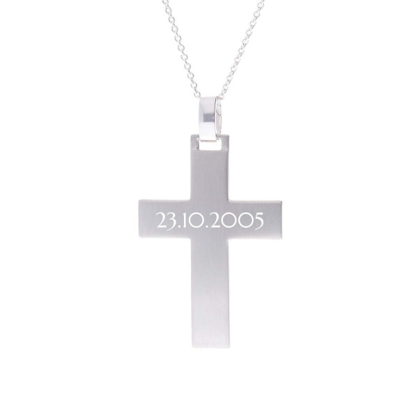 Anhänger mit Gravur "Cross" – 925 Silber