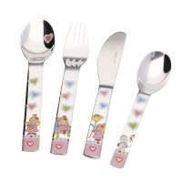 PURESIGNS® Kinderbesteck 4-teilig mit Gravur „Nelia“
