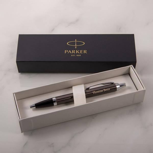 PARKER Kugelschreiber mit Gravur – IM Dark Espresso