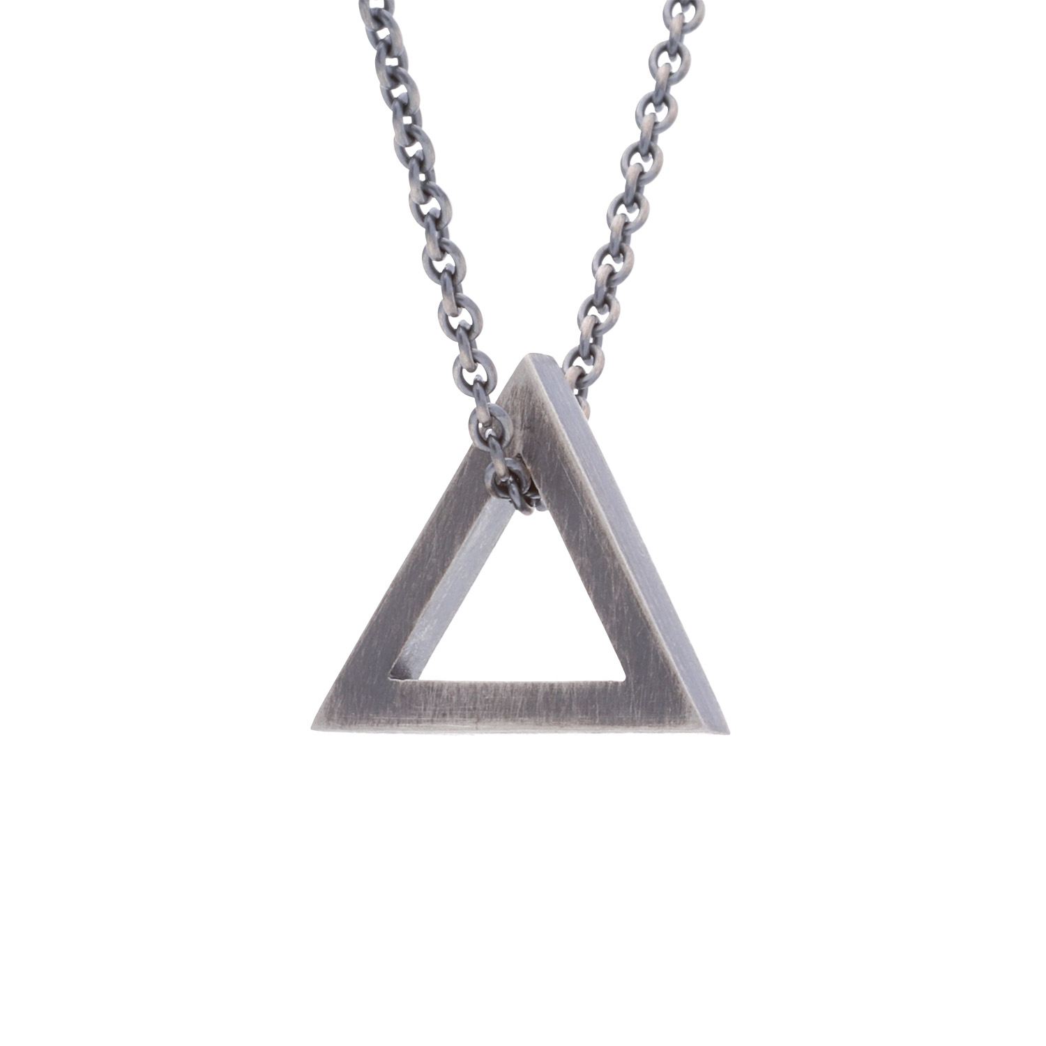 Silber 925 – Dreieck Kette oxidiert