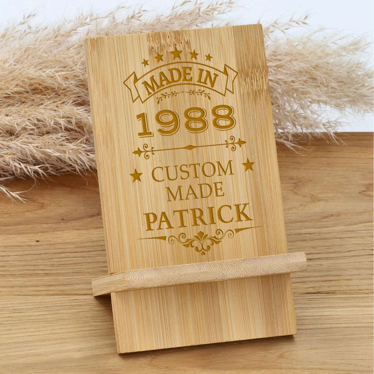 Handy Stnder Holz (Preis inkl. Gravur)