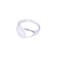 Siegel Ring rund mit Gravur – 925 Silber