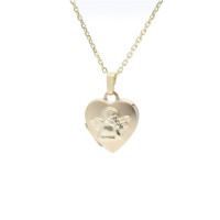 Herz Medaillon „Schutzengel“ mit Gravur – 333er Gold