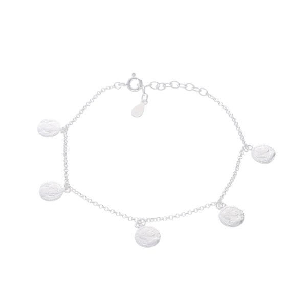 Armband „Coins“ – 925 Silber (16–19 cm)