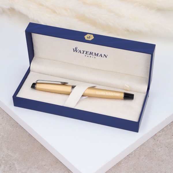 WATERMAN Füller mit Gravur – Expert Metallic Gold