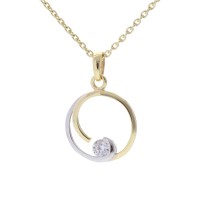 Anhänger „Vela“ mit Zirkonia – 333er Gold