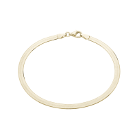 Flaches Schlangenarmband in gold – 925 Silber vergoldet (18cm)