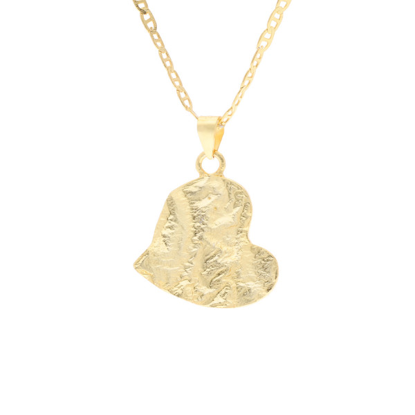Halskette "Herz Antik" - 925 Silber vergoldet