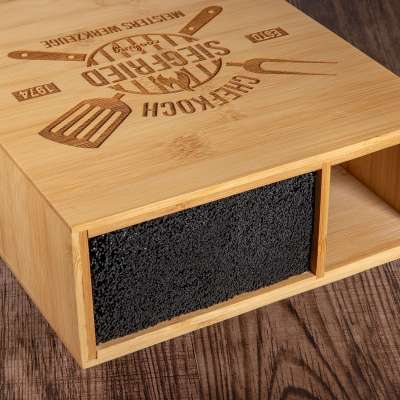 Messerblock mit Gravur - Küchenhelfer mit Personalisierung | ♥ Haus der