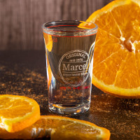 Schnapsglas personalisiert mit Gravur (Typ "Bali", 20 ml)