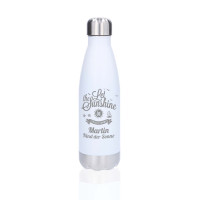 Edelstahl Trinkflasche mit Gravur „White“ (500 ml)