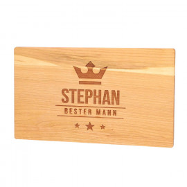 Schneidebrett mit Gravur aus Kirsche Schneidebrett mit Gravur aus Kirsche