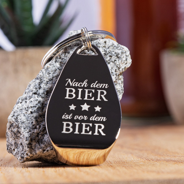 Schlüsselanhänger mit Flaschenöffner und Gravur "Munich"