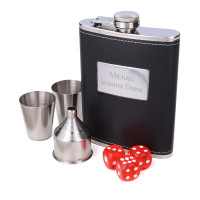 Premium Flachmann-Set mit Spielesammlung (230ml)