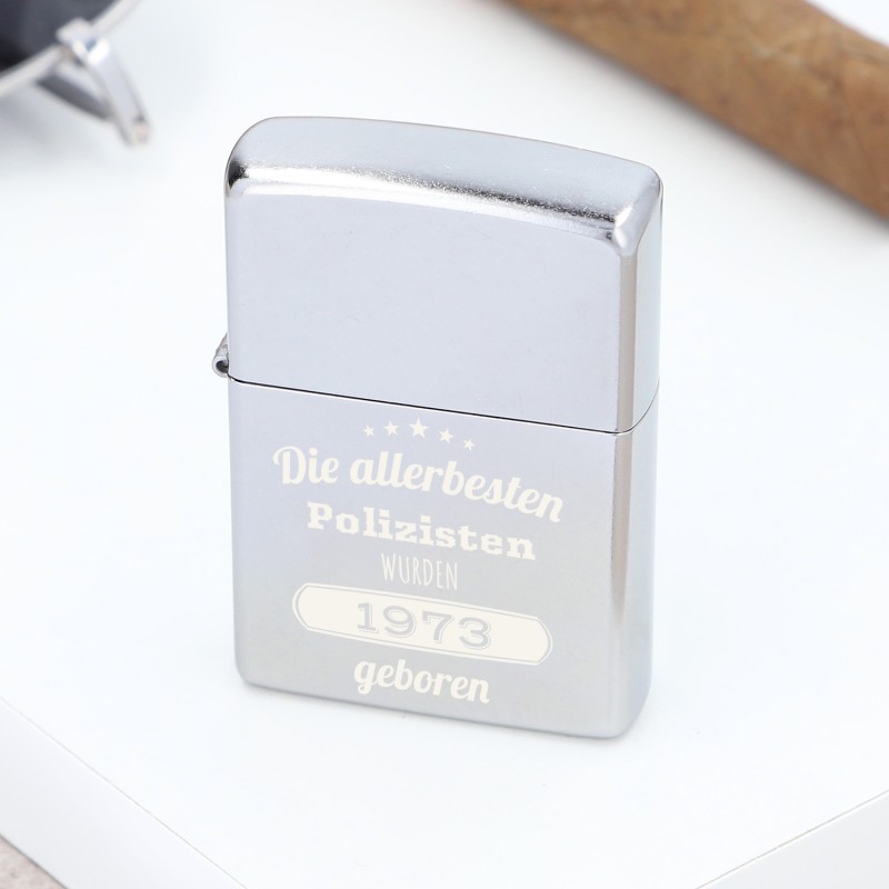 Zippo mit Gravur (Street Chrome)