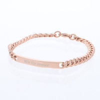 Armband mit Gravur in roségold (20 cm)