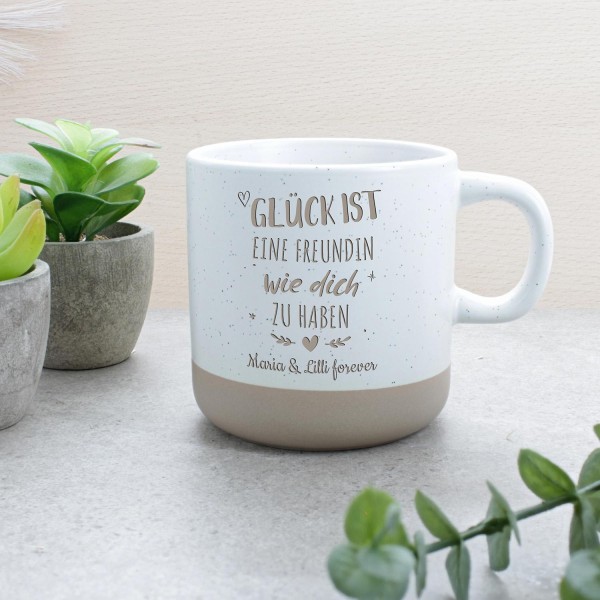 Personalisierte Keramiktasse \"FeelGood\"