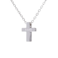 Halskette „Cross“ mit Gravur in silber