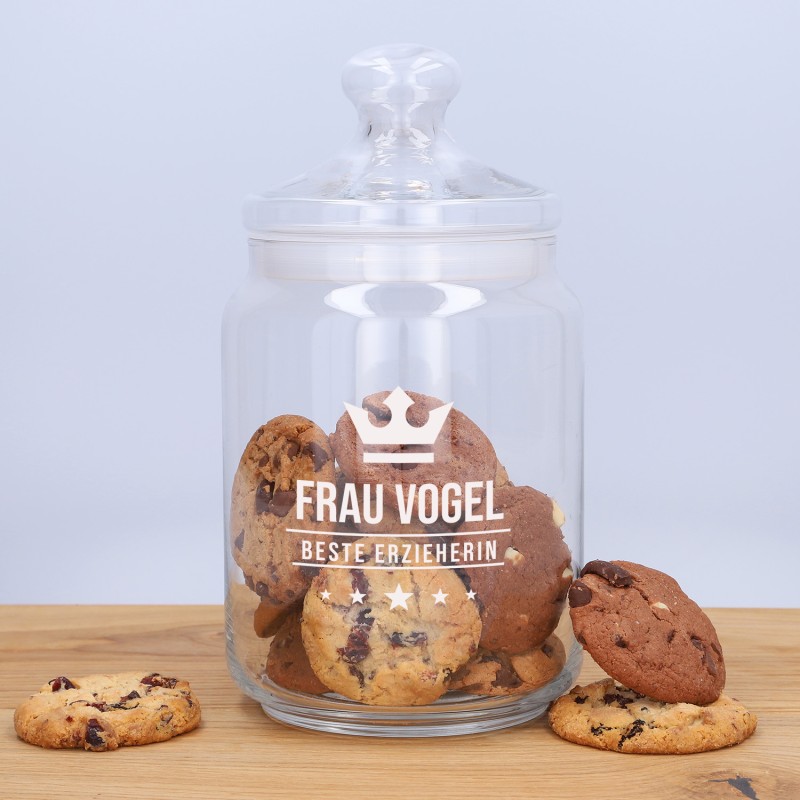 Keksglas mit Gravur groß „Cookies big“