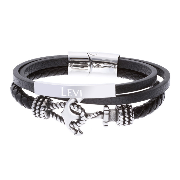 Anker Armband mit Gravur (21cm)
