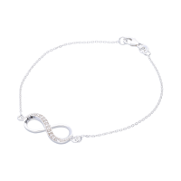Armband „Infinity“ mit Zirkonia – 925 Silber (19 cm)